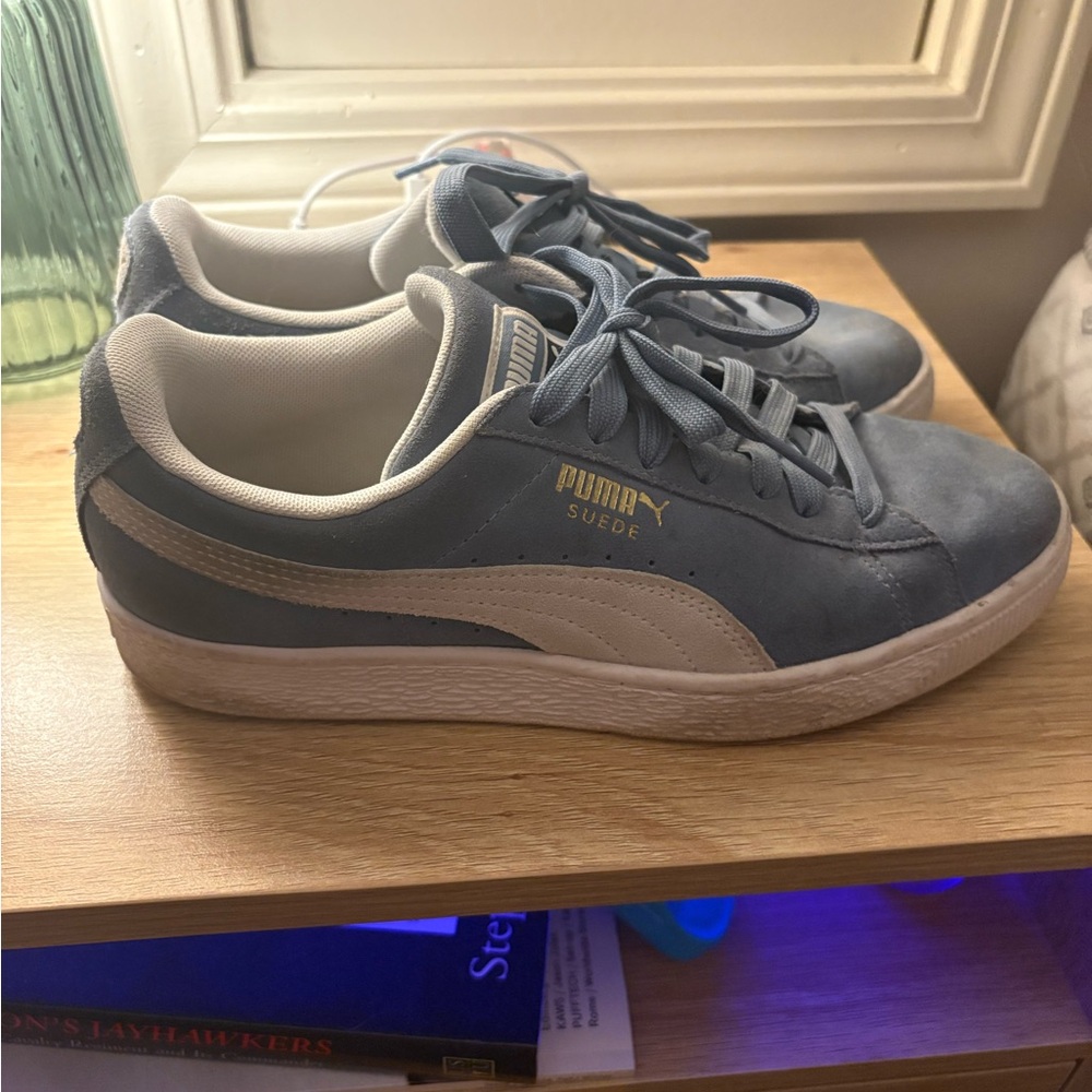 Puma Suede Sneakers in Blue and White